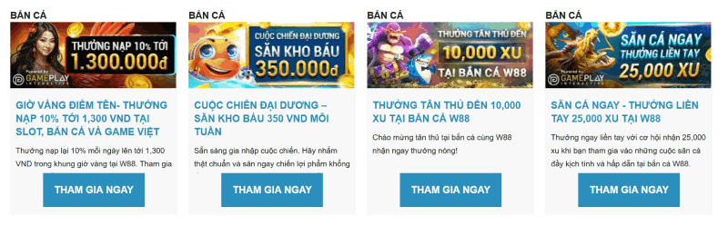 khuyến mãi bắn cá W88