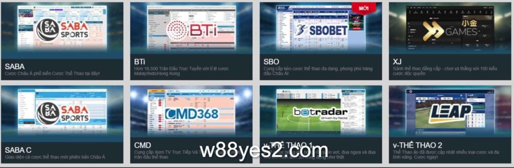 Các sảnh cược thể thao của nhà cái W88